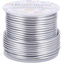 BENECREAT 10 Gauge Jewelry Craft Aluminum Wire 80 Feet Bendable Metal Sculpting Wire for Craft Floral Model Skeleton Making (Silver, 2.5mm)