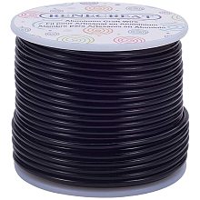 BENECREAT 10 Gauge Jewelry Craft Aluminum Wire 80 Feet Bendable Metal Sculpting Wire for Craft Floral Model Skeleton Making (Black, 2.5mm)