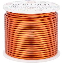 BENECREAT 10 Gauge 80FT Tarnish Resistant Jewelry Craft Wire Bendable Aluminum Sculpting Metal Wire for Jewelry Craft Beading Work, OrangeRed