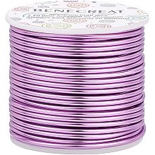 BENECREAT 10 Gauge 80FT Tarnish Resistant Jewelry Craft Wire Bendable Aluminum Sculpting Metal Wire for Jewelry Craft Beading Work, MediumPurple