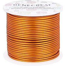 BENECREAT 12 Gauge Matte Jewelry Craft Wire 98 Feet Tarnish Resistant Aluminum Wire for Gardening Sculpting Model Skeleton Making (Copper)