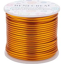 BENECREAT 80FT 10 Gauge Matte Jewelry Craft Wire Tarnish Resistant Aluminum Wire for Beading Sculpting Model Skeleton Making, Dark Gold