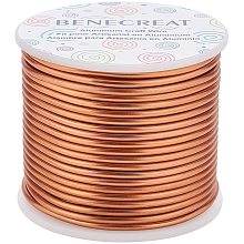 BENECREAT 80FT Matte Jewelry Craft Wire 10 Gauge Tarnish Resistant Aluminum Wire Copper Wire for Beading Sculpting Model Skeleton Making