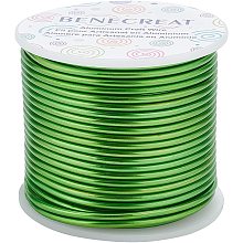 BENECREAT 80FT Matte Jewelry Craft Wire 10 Gauge Tarnish Resistant Aluminum Wire for Beading Sculpting Model Skeleton Making, Lime Green