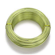 Honeyhandy Aluminum Wire, Flexible Craft Wire, for Beading Jewelry Doll Craft Making, Green Yellow, 12 Gauge, 2.0mm, 55m/500g(180.4 Feet/500g)