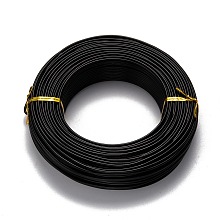 Honeyhandy Aluminum Wire, Flexible Craft Wire, for Beading Jewelry Doll Craft Making, Black, 12 Gauge, 2.0mm, 55m/500g(180.4 Feet/500g)