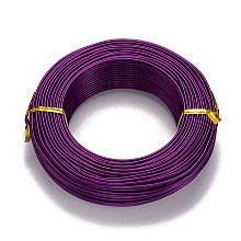 Honeyhandy Round Aluminum Wire, Flexible Craft Wire, for Beading Jewelry Doll Craft Making, Dark Violet, 12 Gauge, 2.0mm, 55m/500g(180.4 Feet/500g)