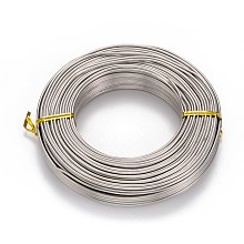 Honeyhandy Raw Round Aluminum Wire, Flexible Craft Wire, for Beading Jewelry Doll Craft Making, 12 Gauge, 2.0mm, 55m/500g(180.4 Feet/500g)