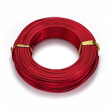 Honeyhandy Aluminum Wire, Flexible Craft Wire, for Beading Jewelry Doll Craft Making, Red, 12 Gauge, 2.0mm, 55m/500g(180.4 Feet/500g)