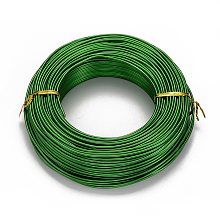 Honeyhandy Aluminum Wire, Flexible Craft Wire, for Beading Jewelry Doll Craft Making, Green, 12 Gauge, 2.0mm, 55m/500g(180.4 Feet/500g)