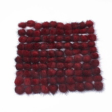 Arricraft Faux Mink Fur Ball Decoration, Pom Pom Ball, For DIY Craft, Dark Red, 2~2.5cm, about 100pcs/board