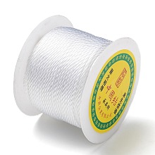 Honeyhandy Braided Nylon Thread, White, 2mm, about 54.68 yards(50m)/roll