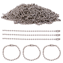 PandaHall Elite 200 Strands Platinum 2.5mm Iron Ball Chains Beads Ball Chain Key Chains Keychain DIY 100mm