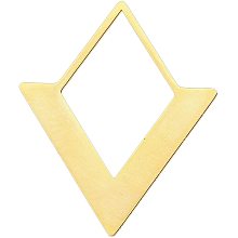 DICOSMETIC 5pcs 27.5mm Stainless Steel Golden Rhombus Linking Charms Hollow Geometric Pendants Frames Open Bezel Charms for Bracelet Necklace Earrings Making