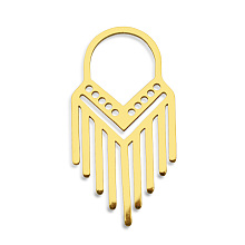 Honeyhandy 201 Stainless Steel Pendants, Laser Cut, Heart Lock, Golden, 38.5x20x1mm, Hole: 12.5mm