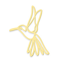 Honeyhandy 201 Stainless Steel Pendants, Laser Cut, Vacuum Plating, Bird, Golden, 39.5x27x1mm