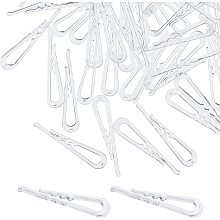 Pandahall Elite 2000pcs U Shape Plastic Alligator Clips Clear Teeth Clips for Shirts, Ties, Pants and Dress