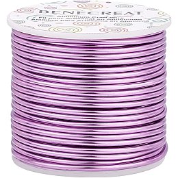 BENECREAT 10 Gauge 80FT Tarnish Resistant Jewelry Craft Wire Bendable Aluminum Sculpting Metal Wire for Jewelry Craft Beading Work, MediumPurple