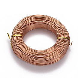 Honeyhandy Round Aluminum Wire, Flexible Craft Wire, for Beading Jewelry Doll Craft Making, Saddle Brown, 12 Gauge, 2.0mm, 55m/500g(180.4 Feet/500g)