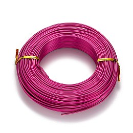 Honeyhandy Aluminum Wire, Flexible Craft Wire, for Beading Jewelry Doll Craft Making, Fuchsia, 12 Gauge, 2.0mm, 55m/500g(180.4 Feet/500g)