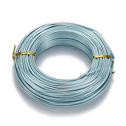 Honeyhandy Aluminum Wire, Flexible Craft Wire, for Beading Jewelry Doll Craft Making, Pale Turquoise, 12 Gauge, 2.0mm, 55m/500g(180.4 Feet/500g)