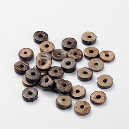 Honeyhandy Coco Nut Beads, Donut, Brown, 12mm, about 1000pcs/500g