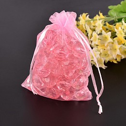 Honeyhandy Organza Bags, Mother's Day Bags, Pink, about 7cm wide, 9cm long