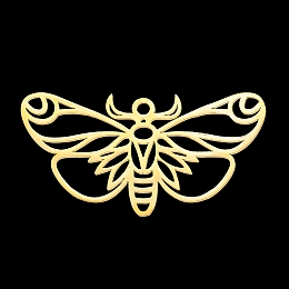 Honeyhandy 201 Stainless Steel Pendants, Laser Cut, Butterfly, Golden, 18x32.5x1mm, Hole: 1.6mm