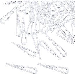 Pandahall Elite 2000pcs U Shape Plastic Alligator Clips Clear Teeth Clips for Shirts, Ties, Pants and Dress