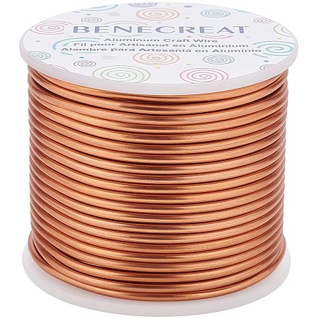 BENECREAT 80FT Matte Jewelry Craft Wire 10 Gauge Tarnish Resistant Aluminum Wire Copper Wire for Beading Sculpting Model Skeleton Making