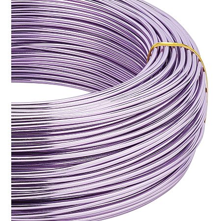 BENECREAT 180 Feet 12 Gauge Jewelry Craft Wire Aluminum Wire Bendable Metal Sculpting Wire for Bonsai Trees, Floral, Arts Crafts Making, Plum