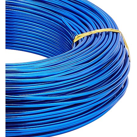 BENECREAT 180 Feet 12 Gauge Jewelry Craft Wire Aluminum Wire Bendable Metal Sculpting Wire for Bonsai Trees, Floral, Arts Crafts Making, Royal Blue
