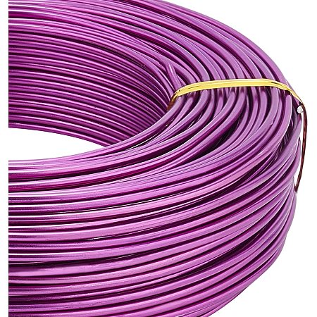 BENECREAT 180 Feet 12 Gauge Jewelry Craft Wire Aluminum Wire Bendable Metal Sculpting Wire for Bonsai Trees, Floral, Arts Crafts Making, Dark Violet
