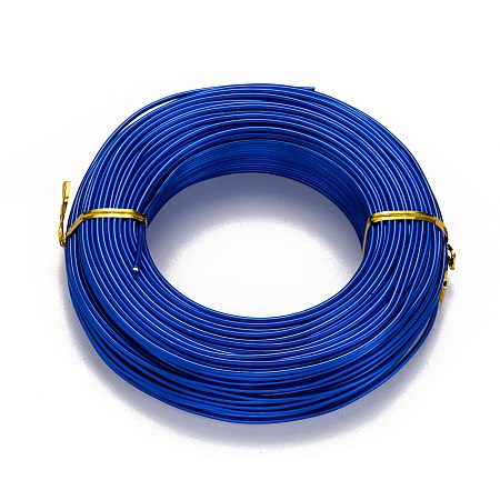 Honeyhandy Aluminum Wire, Flexible Craft Wire, for Beading Jewelry Doll Craft Making, Royal Blue, 12 Gauge, 2.0mm, 55m/500g(180.4 Feet/500g)