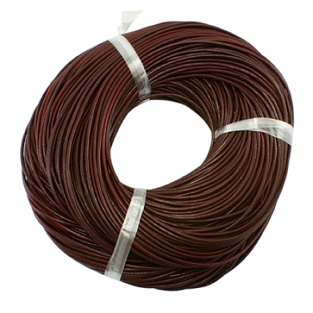 Honeyhandy Leather Beading Cord, Cowhide Leather, DIY Jewelry Making Material for Leather Wrap Bracelet, Chocolate, Size: about 3mm thick, about 109.36 yards(100m)/bundle