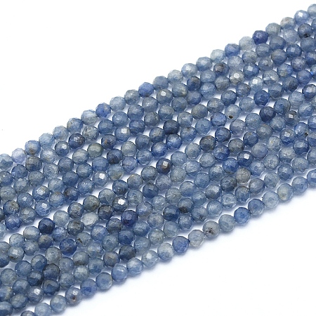 Natural Iolite/Cordierite/Dichroite Beads Strands, Faceted, Round, 2.5mm, Hole: 0.4mm; about 147pcs/strand, 15.55 inches(39.5cm)