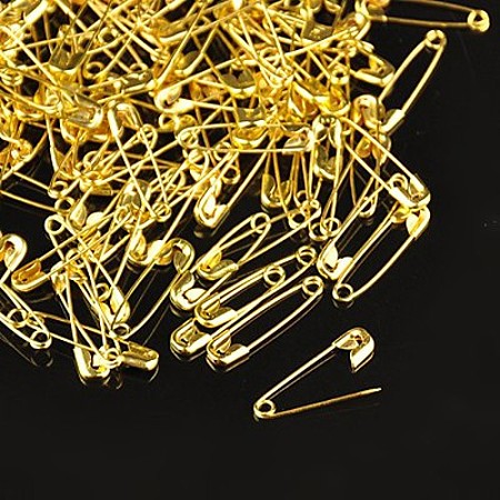 Honeyhandy Golden Metal Color Iron Safety Pins, 20x5x1.5mm