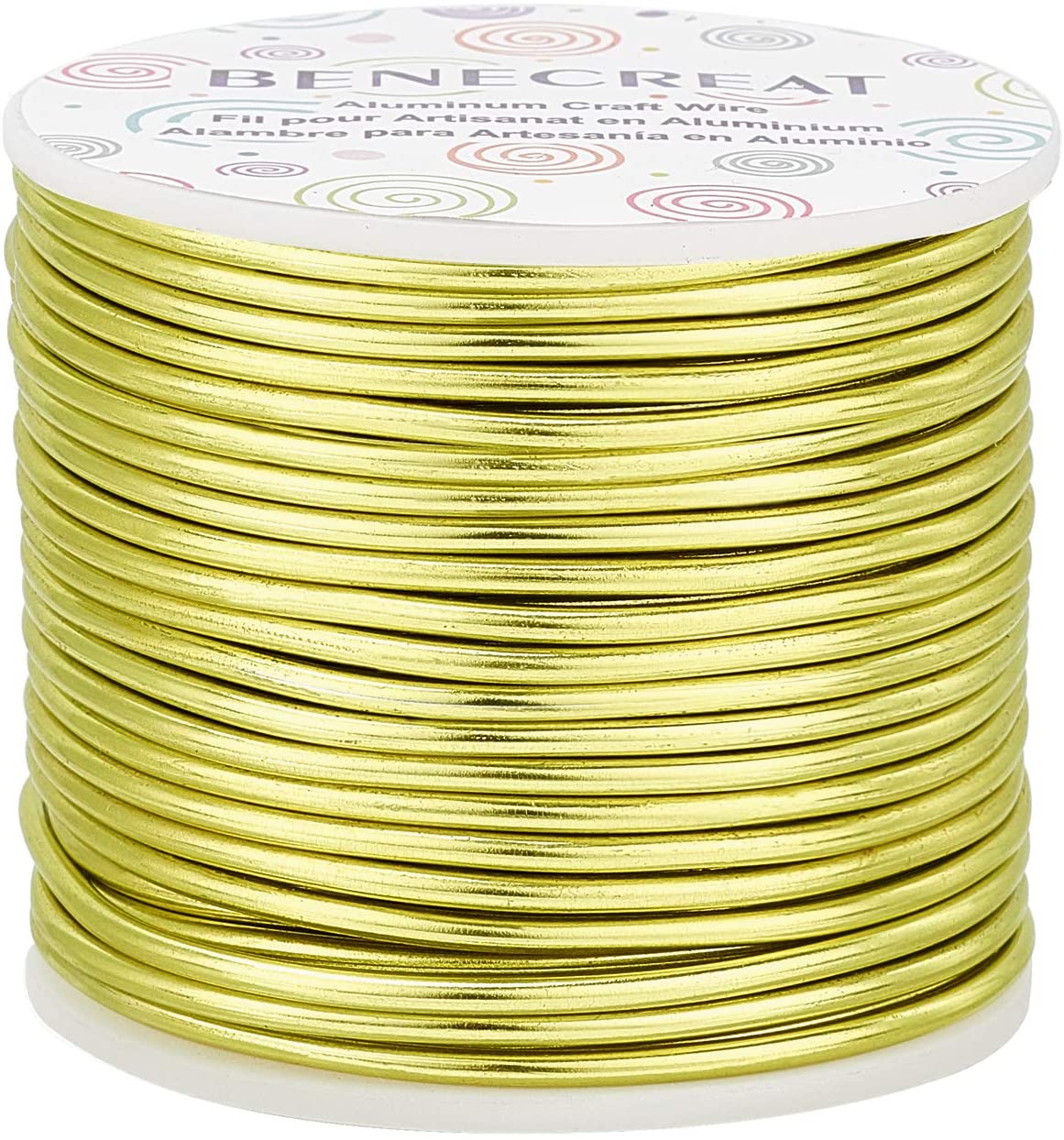 10 Gauge 80FT Tarnish Resistant Jewelry Craft Wire Bendable Aluminum  Sculpting Metal Wire for Jewelry Craft Beading Work YellowGreen