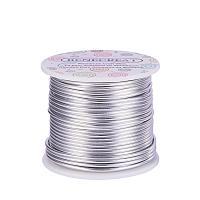 BENECREAT 12 Gauge Aluminum Wire Length 100FT Anodized Jewelry Craft Making Beading Floral Colored Aluminum Craft Wire - Silver