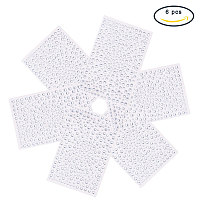 PandaHall Elite 6 Sheets Self-adhesive Rhinestone Sticker Jewel Crystal Gem Stickers 3~6mm for DIY Nail Art, Face, Makeup, Mobile Phone Decoration, Carnival, Crafts, Scrapbooking Embellishments Clear