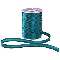 PandaHall Elite 1/2 Inch Double Fold Bias Tape Stage Costumes Clothing Robes Edge Strip Satin Ribbon for Cosplay Sewing DIY Cheongsam, Teal (87 Yards Totally)