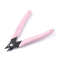 ARRICRAFT Carbon Steel Jewelry Pliers, Flush Cutter, Shear, with Plastic Handles, Pink, 12.8x4.3x1cm