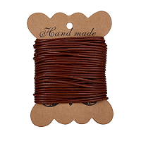 PandaHall Elite 1 Roll 2mm Brown Cowhide Round Leather Cords For Bracelet Necklace Beading Jewelry Making 11 Yard
