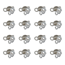 Unicraftale 304 Stainless Steel Bead Tips, Calotte Ends, Clamshell Knot Cover, Stainless Steel Color, 5x3x2mm, Hole: 1mm, 300pcs