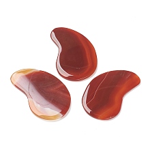 Honeyhandy Dyed & Heated Natural Agate Gua Sha Boards, Scraping Massage Tools, Gua Sha Facial Tools, Half Moon Shape, 82.5~85.5x48.5~52x4.3~5mm