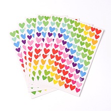 Honeyhandy Heart Pattern DIY Cloth Picture Stickers, Mixed Color, 15.4x9.3cm, about 6pcs/bag