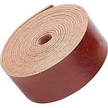 GORGECRAFT Brown Leather Strap Strip 1 Inch Wide 79 Inch Long Lychee Pattern Leather Belt Wrap Single Sided Flat Cord for DIY Crafts Projects Clothing Jewelry Wrapping Making Bag Handles