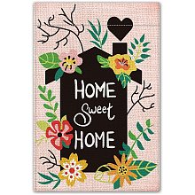 GLOBLELAND 12 x 18 Inch Home Sweet Home Garden Flag Vertical Double Sided Floral Rustic Modern Farmhouse Seasonal Vintage Outdoor Decor