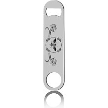 CREATCABIN Funny Bottle Opener Bee Flowers Flat Speed Openers Stainless Steel Heavy Duty For Bar Pub Beer Bartenders Home Kitchen Christmas Valentine Birthday Gifts Easy To Use 7"