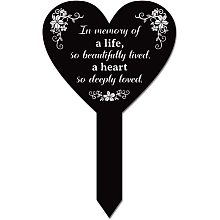 GLOBLELAND Memorial Remembrance Plaque Stake Acrylic Plaque Memorial Commemoratory Sign Garden Remembrance Decoration in Memory of A Life